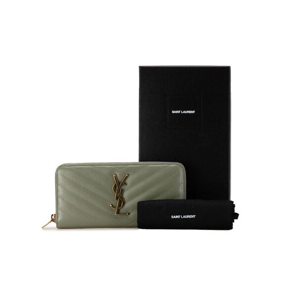 Pre Loved Saint Laurent Monogram Zip Around Long Wallet - Picture 11 of 11